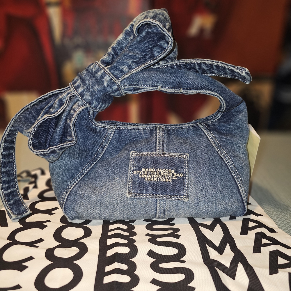 Marc Jacobs Denim Sack Bag with Pouch - Picture 5 of 12